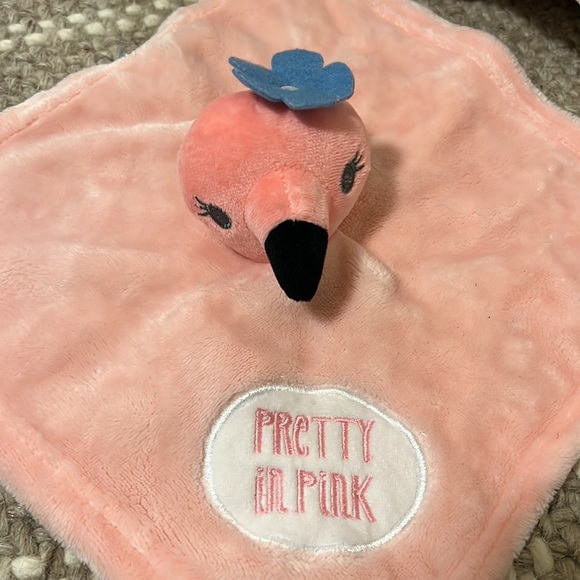 Pretty in pink baby blanket with a flamingo - Picture 2 of 3
